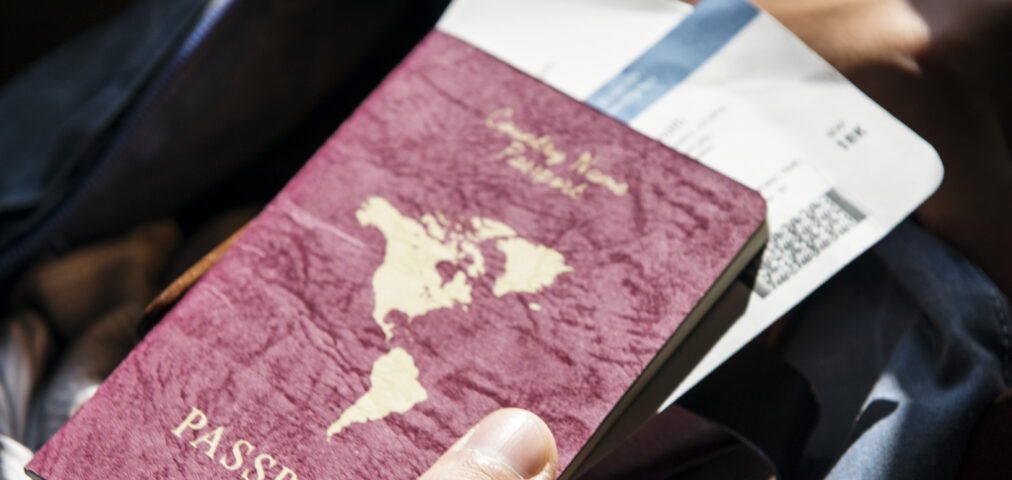 Passport and travel tickets